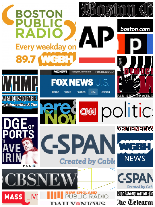 Collage of media outlets