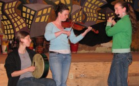 Girls playing music