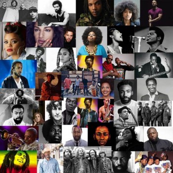 Collage of iconic Black musicians