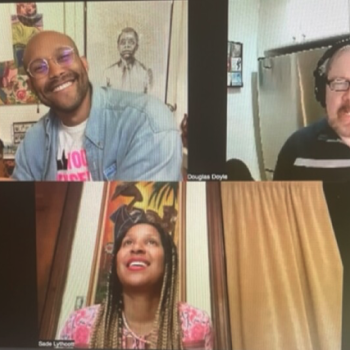 NBT's CEO Sade Lythcott (bottom center) and Artistic Director Jonathan McCrory (top left) join WBGO Journal host Doug Doyle