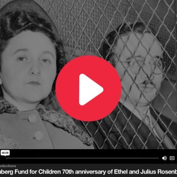 Image depicting a still screen from short film commemorating the 70th anniversary of the Rosenbergs' executions