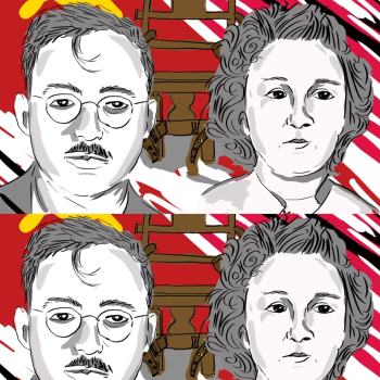 Julius and Ethel Rosenberg. Illustration by Elizabeth Von Blum.