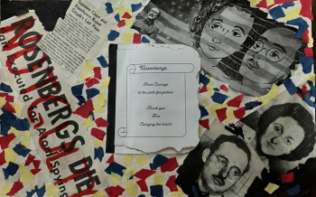 Collage featuring Ethel & Julius Rosenberg