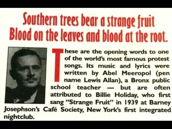 Strange Fruit, Billie Holiday, and the Rosenberg Fund for Children