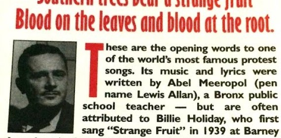 Strange Fruit, Billie Holiday, and the Rosenberg Fund for Children