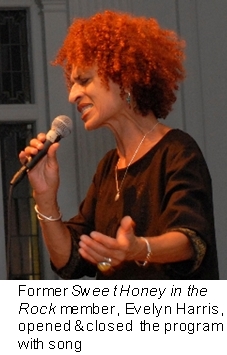 Evelyn Harris sings at Gala
